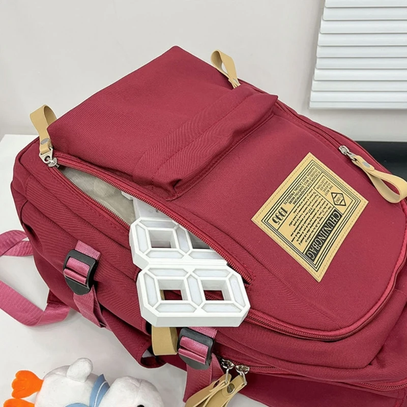 Multi-Pocket Bookbag Pendant Backpack Travel Laptop Bag Rucksack Casual Daypack School Bags for Student