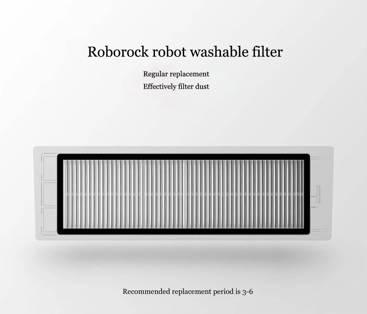Description Picture 3 of itemOriginal Roborock Washable Dust Bin Filter Accessories Of S5 Max S50 S55 S6 S6Pure E4 E5 S6MaxV Robot Vacuum Cleaner HEPA Filter