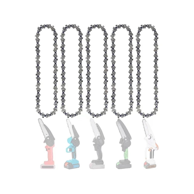 5 Pack) 6 Inch Mini Chainsaw Chain Replacement For Cordless