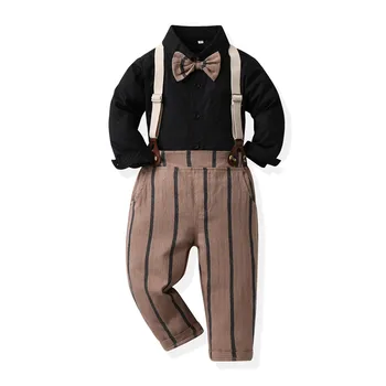 Toddler Boys Long Sleeve T Shirt Tops Striped Prints Pants Child Twin Boys Baby Clothes Boy Gift Fashion Clothes for Toddlers 1
