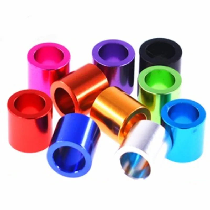 10pcs Colorful Aluminum Washer Bushing Gasket Spacer Sleeves, M3 Thickness 0.5mm-10mm, Non-Threaded Standoffs