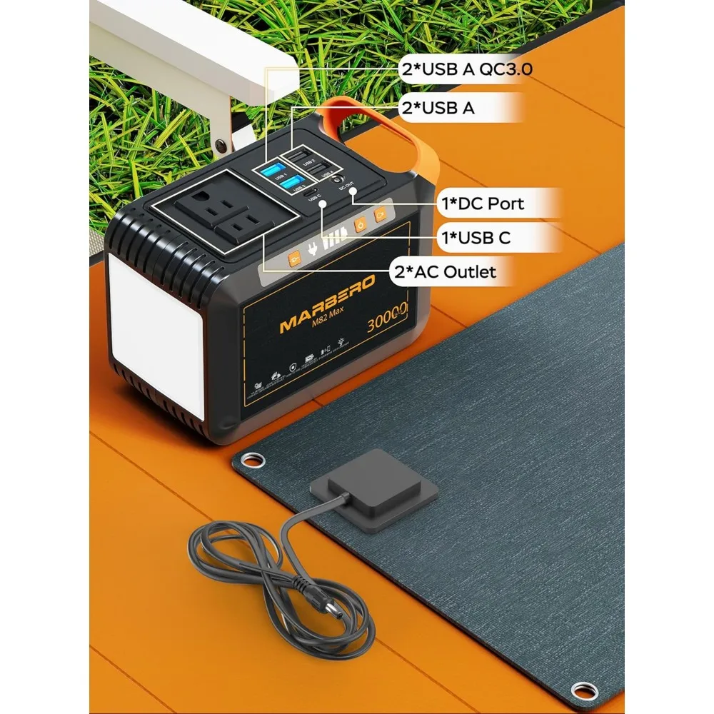 111Wh Solar Generator, Portable Power Station with Solar Panels, 120W 30W Set with Foldable Solar Panels 3