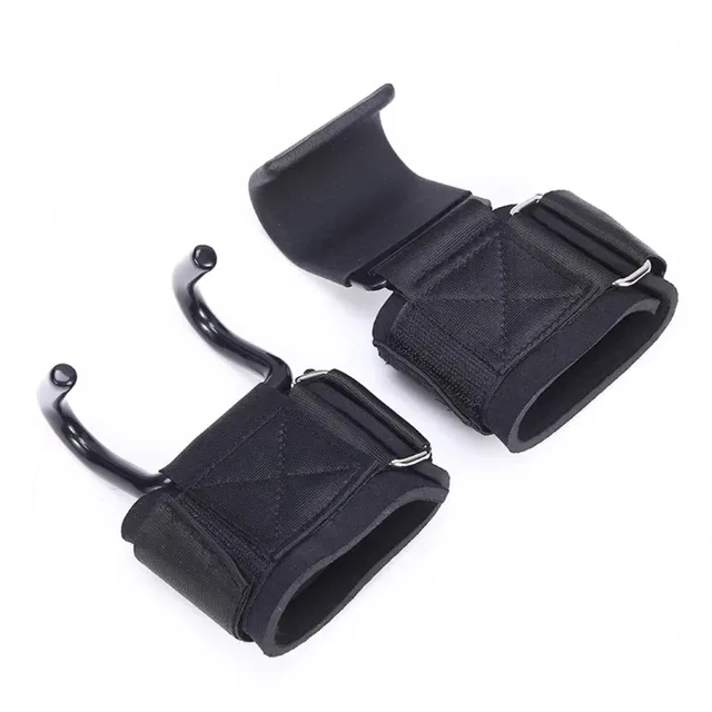 1PC Weight Lifting Hooks Hand-Bar Wrist Straps Gym Fitness Hook Weight Strap Pull-Ups Power Lifting Gloves For Weight Training 2