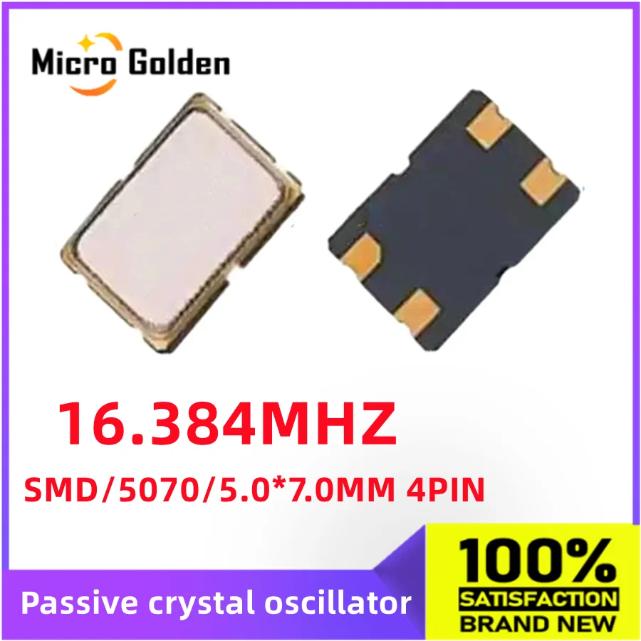 16.384M 16.384MHZ 5070 7050 SMD Passive Crystal Oscillator 4pin 5.0*7.0mm Resonator Crystal 7.0X5.0MM 10pcs New original