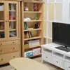 1PC 1:12 Dollhouse Miniature Wood/White Color Bookcase Rack Study Living Room Decoration Doll House Accessories Furniture Model 6