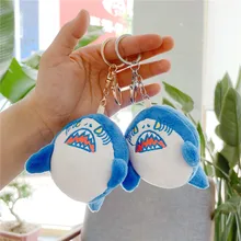 

11CM Mini Sea Animals Cartoon Shark Plush Keychain Children Stuffed Toy Mini Pendant Bag Keychain Soft Plush Toy Shark Kids Toys