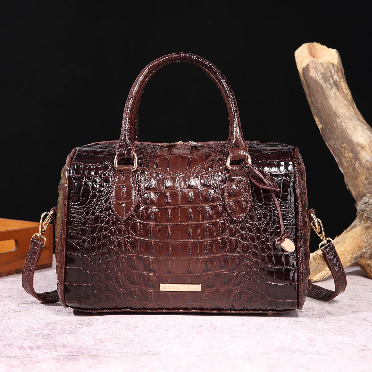 

Vintage Crocodile Pattern Women Handbags Designer Soft Pu Leather Lady Shoulder Bag Casual Large Capacity Female Crossbody Bags