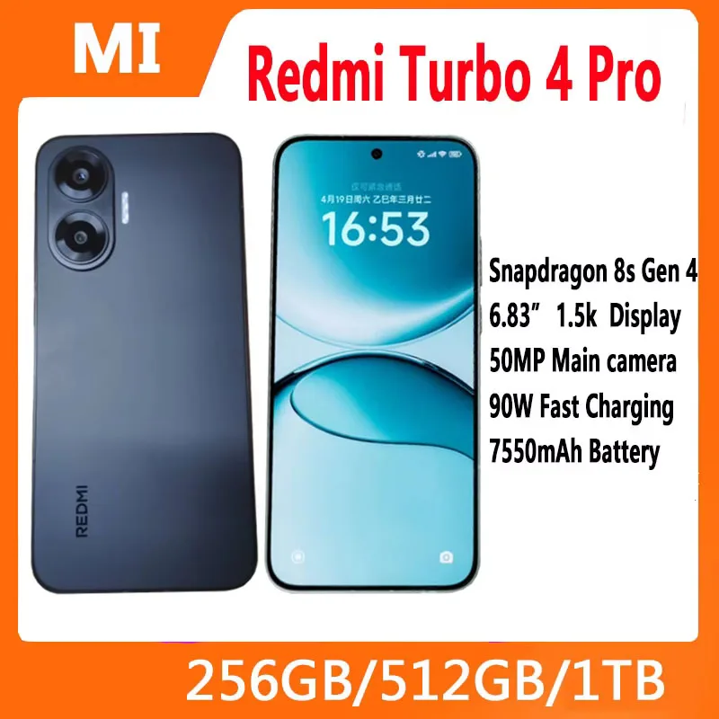 Redmi Turbo 4 Pro SmartPhone 6.83 inch 2772x1280 Screen Snapdragon