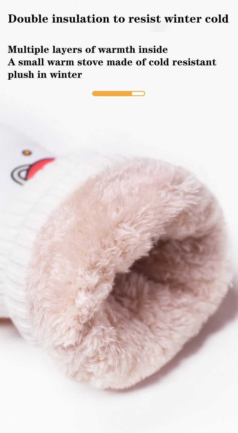 Children's skiing cartoon warm gloves with fleece, cold and waterproof, winter children's cycling gloves, all finger_voghion.com