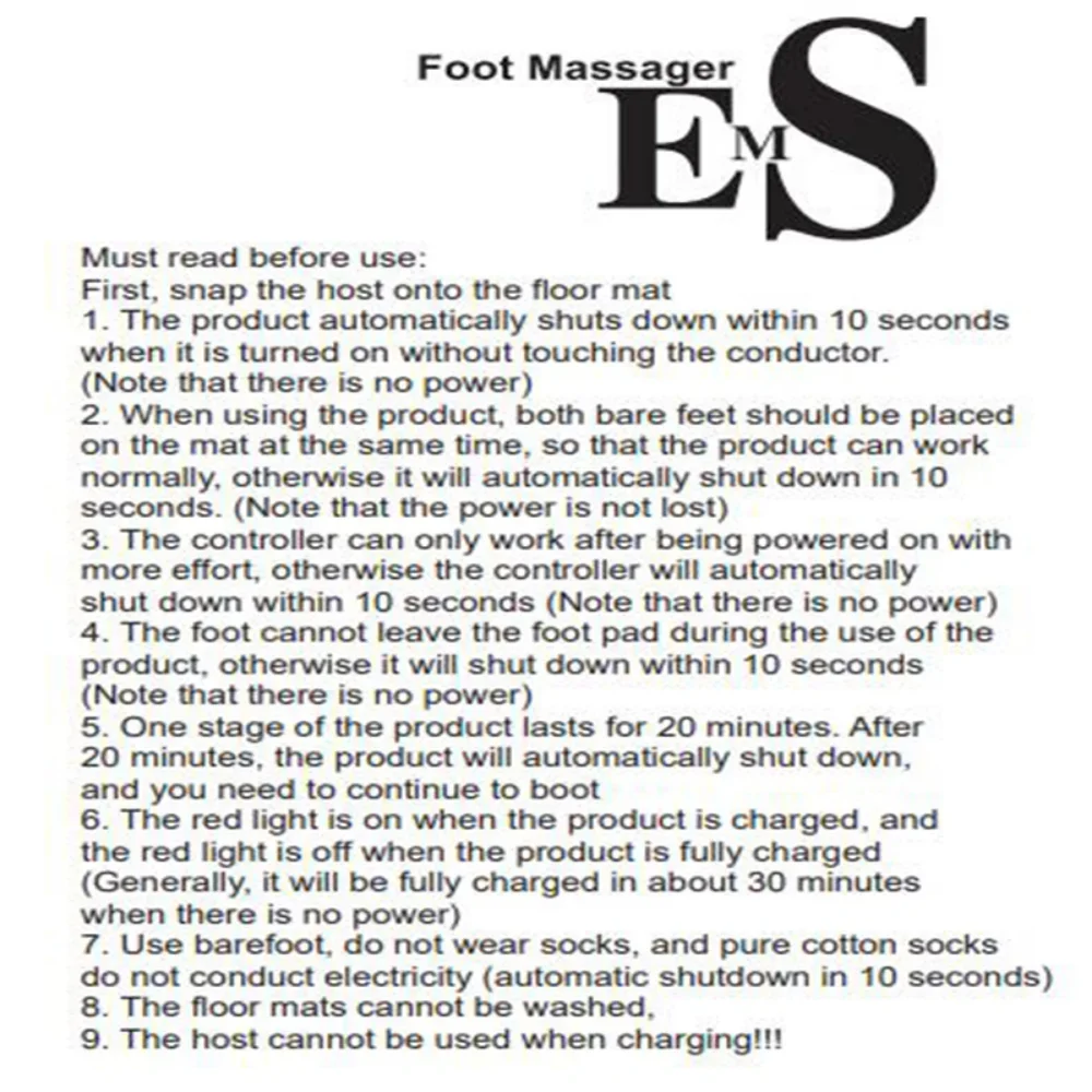 NEW EMS Pulse Electric Foot Massager Therapy Machine Foot Pad, Intelligent Acupuncture Foot Pad Muscle Stimulation