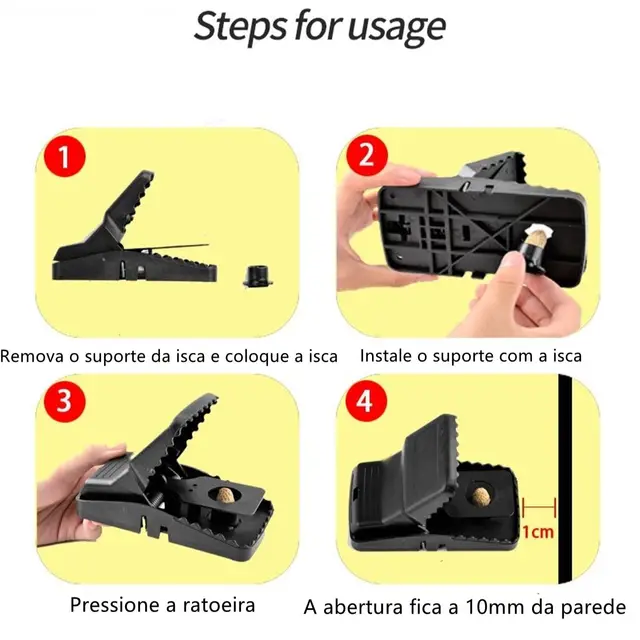 Patkány Csapda Nemesis Csapdába Egy Háztartási Kültéri Fészek Vége Erőteljes Mechanikus Egérgörből Egerek (Csali Küldése) - Image 3