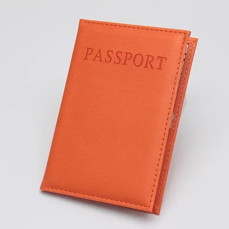 Stylish PU Leather Unisex Passport and Card Holder Wallet