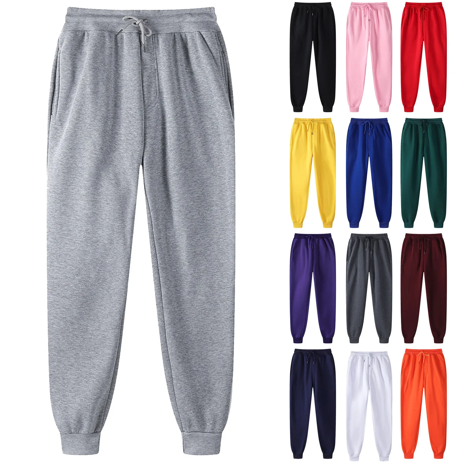 

Hip Hop Sports Plush Pants Men Fleece Lined Thermal Trousers Sweatpants Autumn Lightweight Fleece Pants Casual Outdoor Windproof