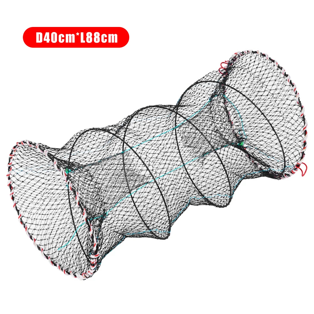 

40x88cm Strengthened Automatic Fishing Net Shrimp Cage Nylon Foldable Crab Fish Trap Cast Net Cast Folding Fishing NetworkTackle