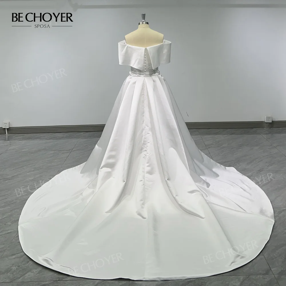 Wedding Dresses 2 In 1 Detachable Train Sweetheart Satin Mermaid