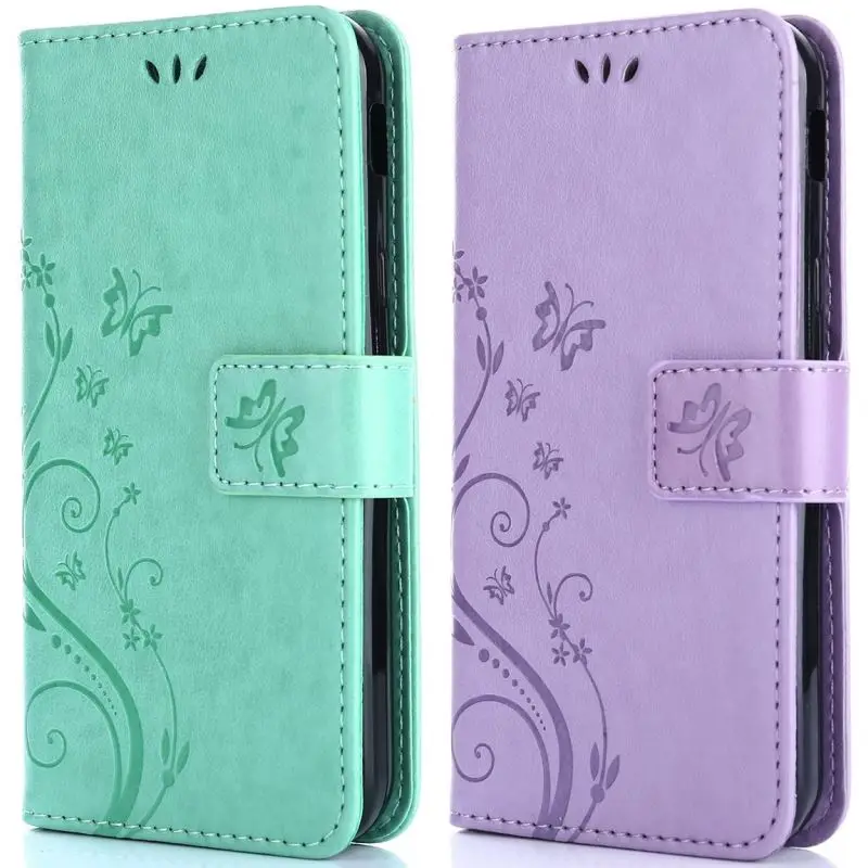 

Butterfly Phone Case For Samsung Galaxy S9 S8 Plus S7 Edge Note 9 8 Flip Leather Cover P04Z