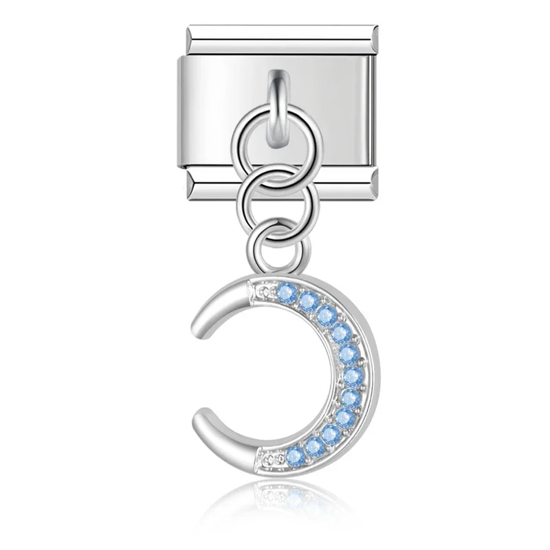 Hapiship Fashion Color Glaze Star Shiny CZ Charm Stainless Steel Bracelet