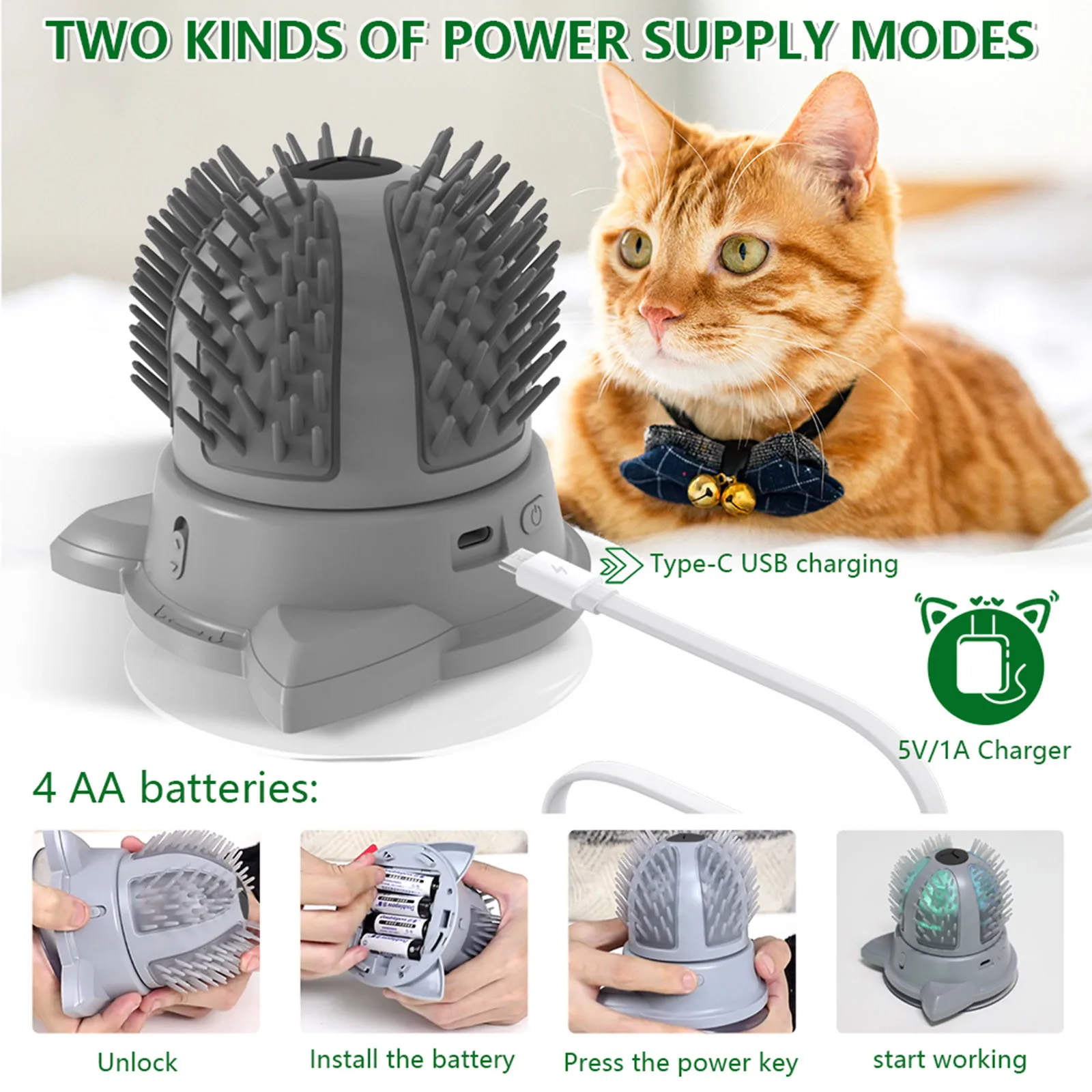 Cat Self Groomer Cat Corner Scratcher With Colorful Led Light Automatic Face Scratcher Wall Corner Massage Comb Puppy Chew