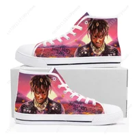 Juice Wrld Hip Hop Rapper High Top High Quality Sneakers Mens Womens Teenager Canvas Sneaker Casual Couple Shoes Custom Shoe 1