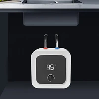 Mini chauffe-eau électrique carré 1500W, 8l, sortie supérieure, pression 0,75mpa, écran LCD avec Valve de sécurité pour éviers, cuisines 5