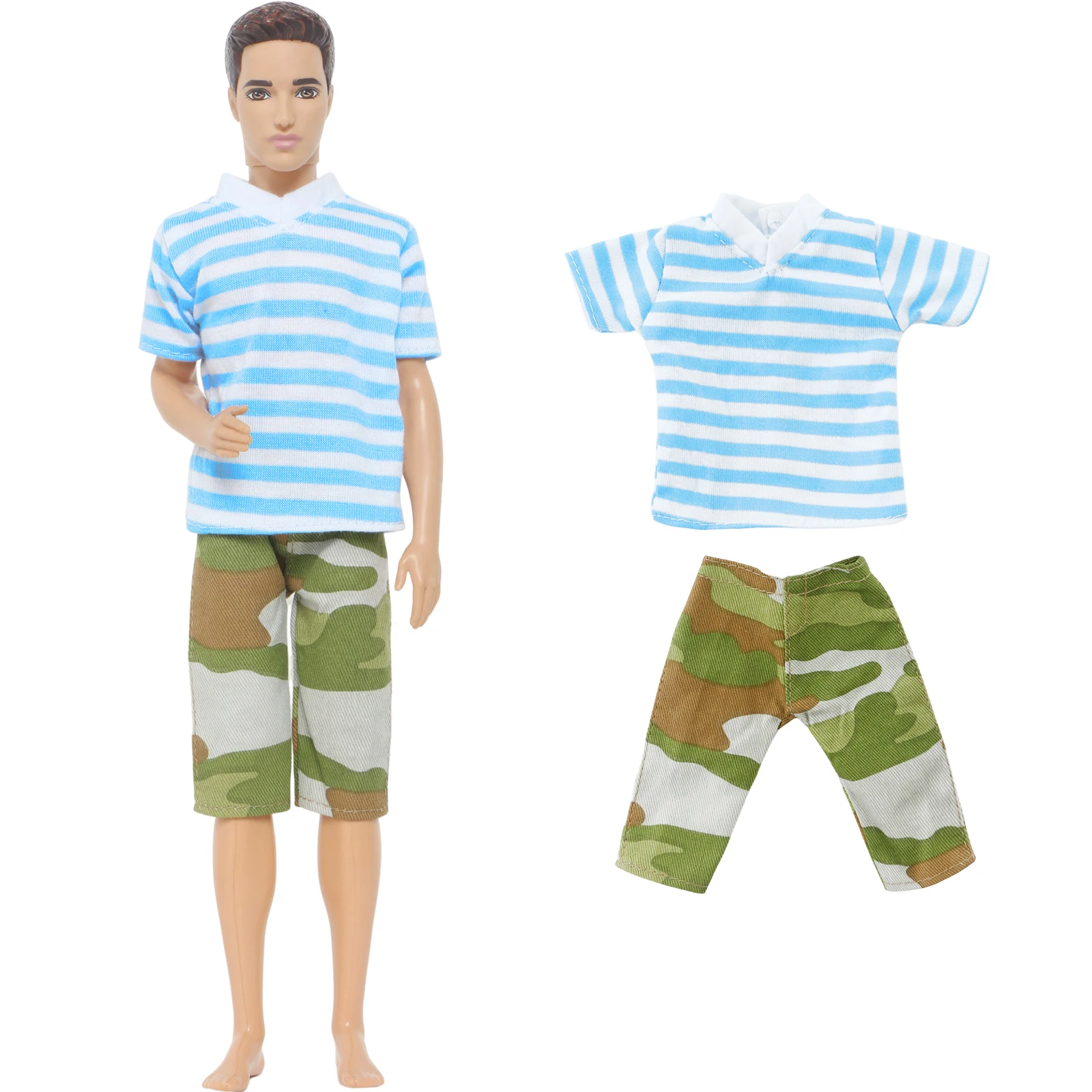 Mix Style Men's Outfit Prince Casual Daily Wear T-Shirt Trousers Jeans Suit Clothes for 30cm Boy Doll Accessories Kids Toy Gift