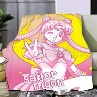 Japan Anime Cute Printed Blanket Picnic Blankets Warm Blanket and Comfortable S-Sailor M-MoonS Blanket Home Travel Birthday Gift 2