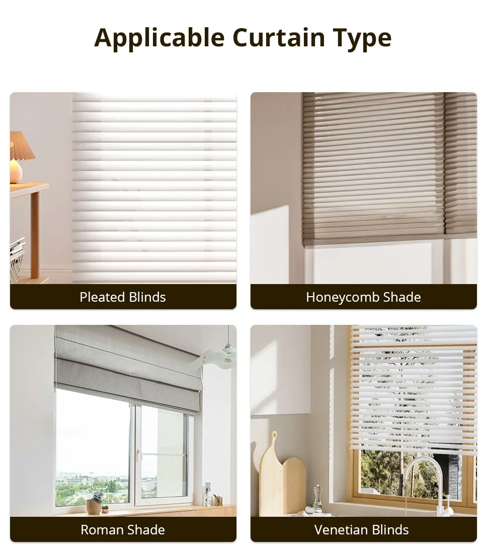 WiFi Electric Blind Motor Work with Tuya App For Honeycomb Curtain Aluminum Blin