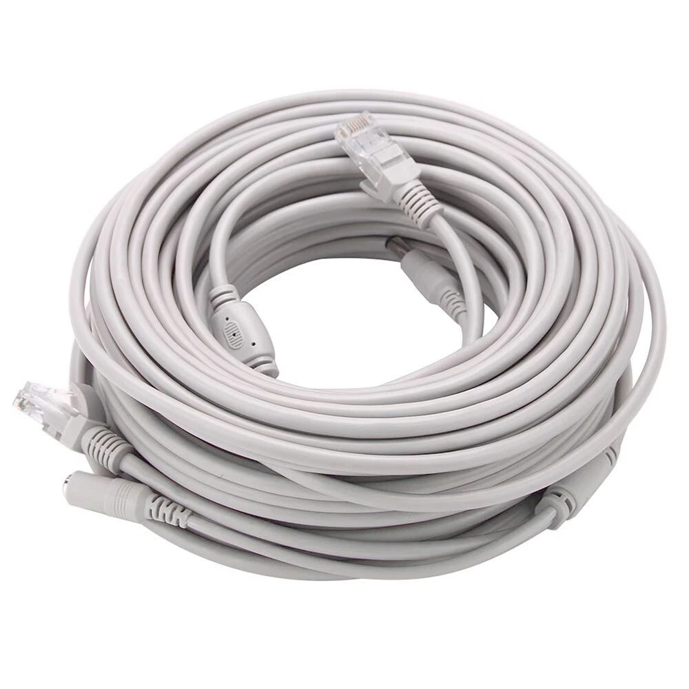 Ip Camera Cable CCTV5 30M Optional Gray CAT5 CAT 5e Ethernet Cable RJ45 