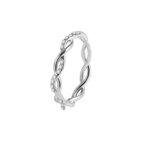 Popular fashion, personalized twisted knot ring for couples, set with diamonds. - Image 5