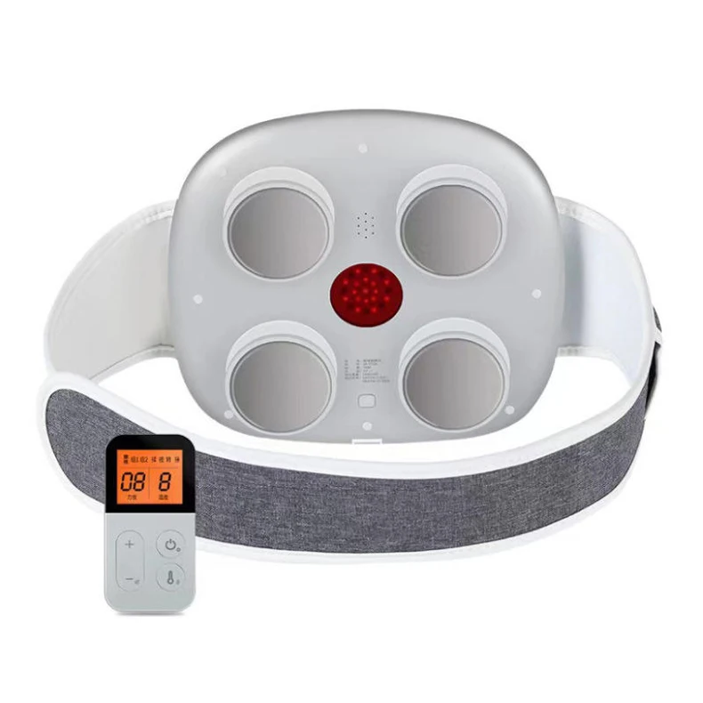 Electric Waist EMS Lumbar Massager Dysmenorrhea Heating Massage Abdominal Slimming Belt Far Infrared Hot Compress_voghion.com