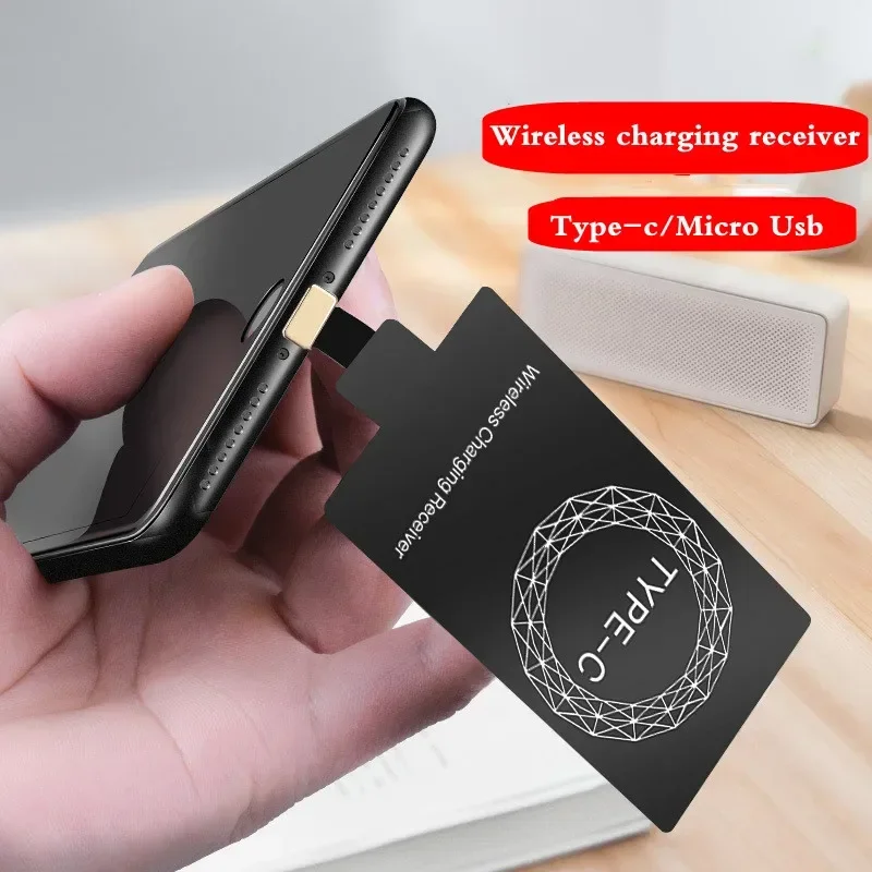 Wireless Charging Receiver Wireless Charging Adapter  Type C MicroUSB Lightning Support for IPhone Android Phone Wireless Charge