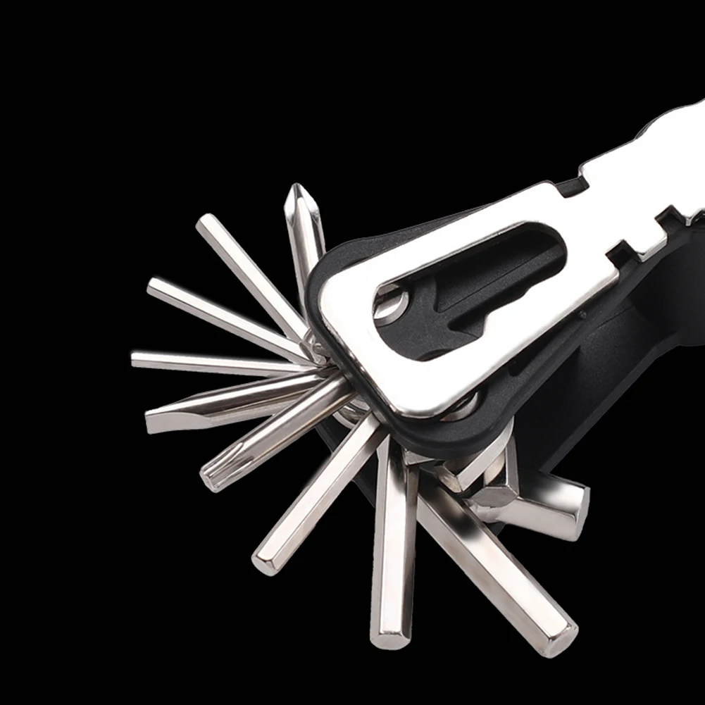 18-in-1 Bicycle Multi-Function Tool Schrader & Presta Valve Bike Fast Inflator Inflatable Head Riding Emergency Accessories