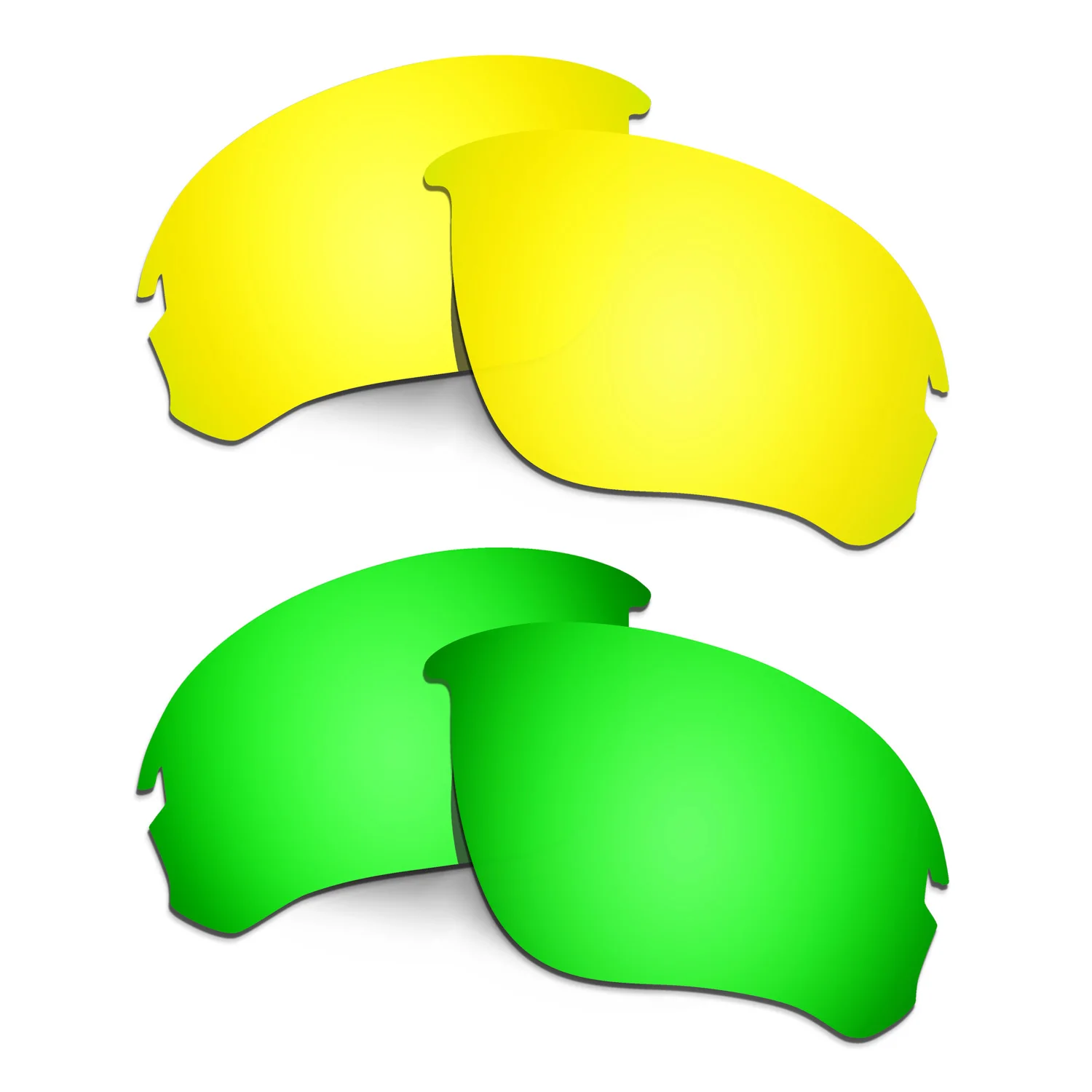 

HKUCO Polarized Replacement Lenses For SI Speed Jacket OO9228 Sunglasses Gold/Green 2 Pairs