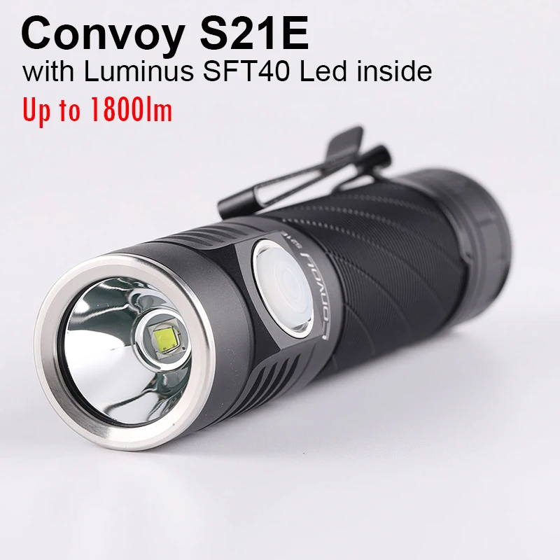 

Convoy S21E SFT40 Flashlight High Powerful Led Type-c Charging port 21700 Flash Torch Camping Fishing Lamp Police Fireman Light