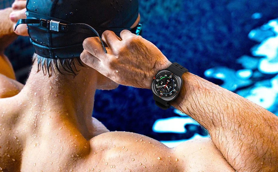 Marine-Armband für Samsung Galaxy Watch Ultra 2 Zubehör Sport Silikon Correa Armband Galaxy Watch Ultra (2025) 47 mm Armband – Detail 6
