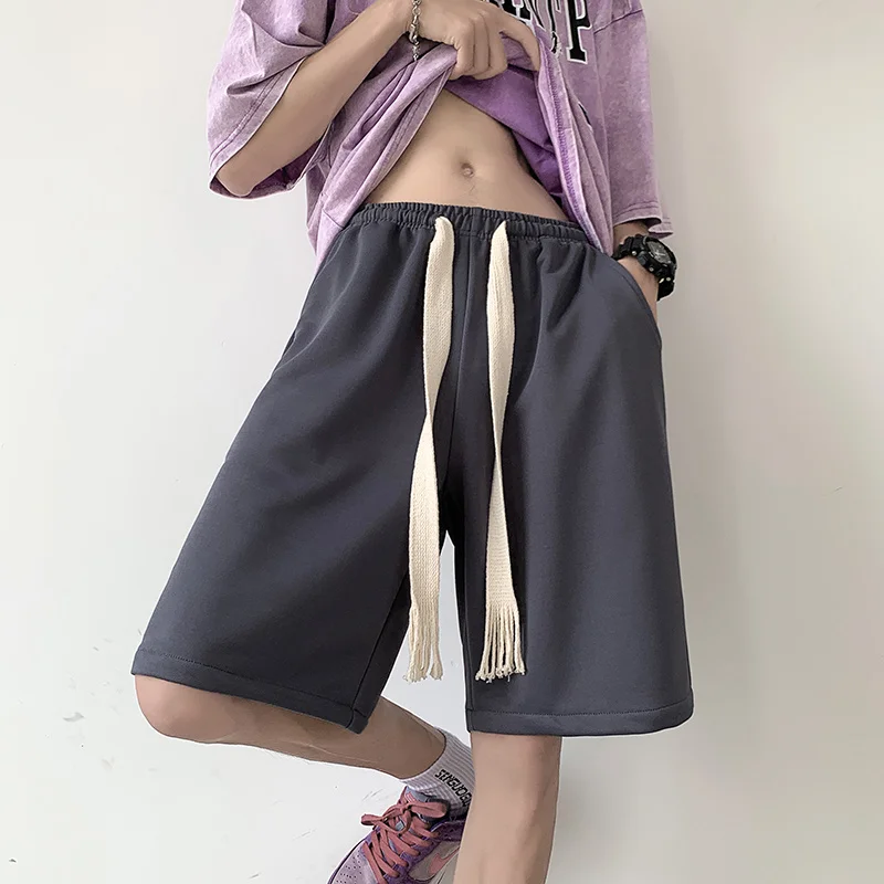 

Summer New Men's Braided Big Drawstring Sports Shorts Men's Summer Fashion Loose Large Size Casual Shorts