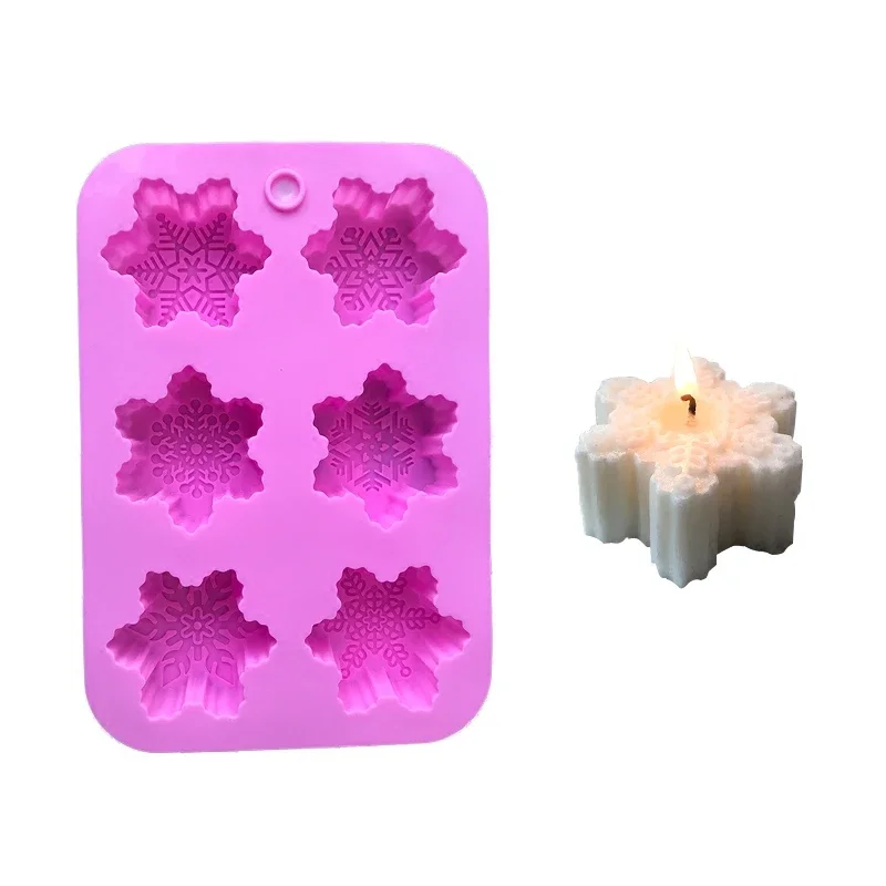 Snowflake Silicone Candle Mould, 3D Candle Making, Handmade Soap, DIY Craft, Wedding