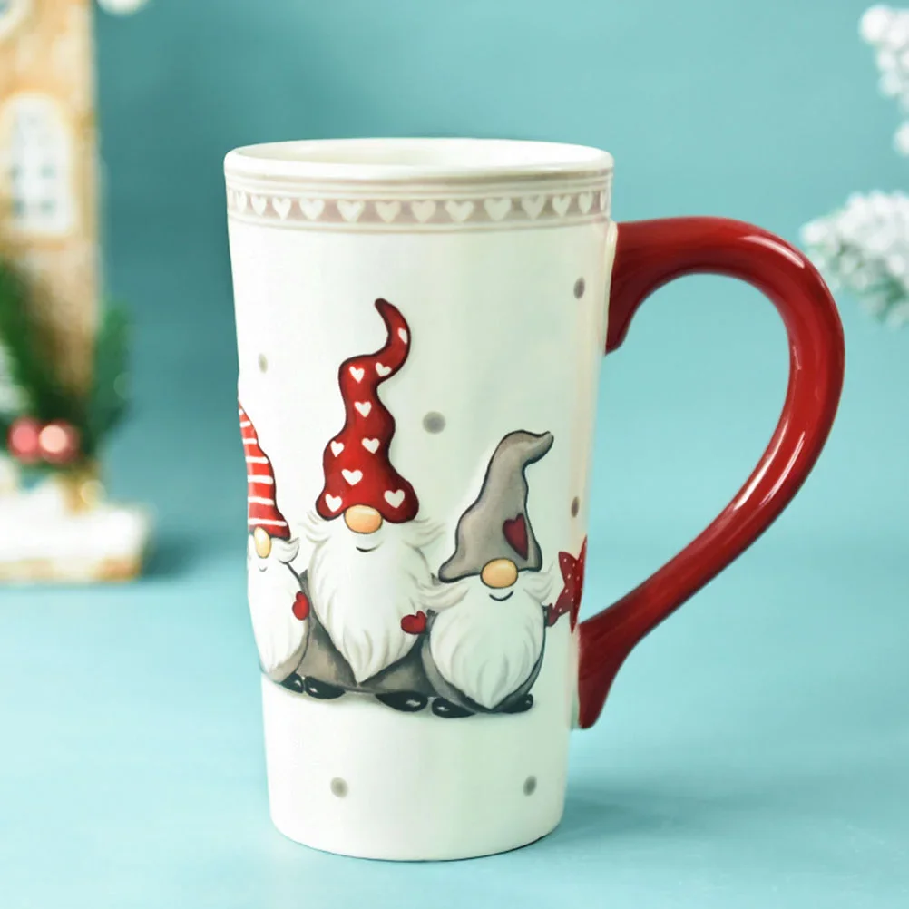 

Mug Cup Coffee Christmas Ceramic Mugs Cups Porcelain Santa Watertea Xmasand Gnome Party Beverage Chocolate Hot Snowman Kids