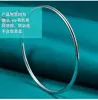 Silver Plating Bangles 3mm Thick Silver Color Bracelet Circular Can Wear Multiple Pieces Of Better Effect Women'S Jewelry 2