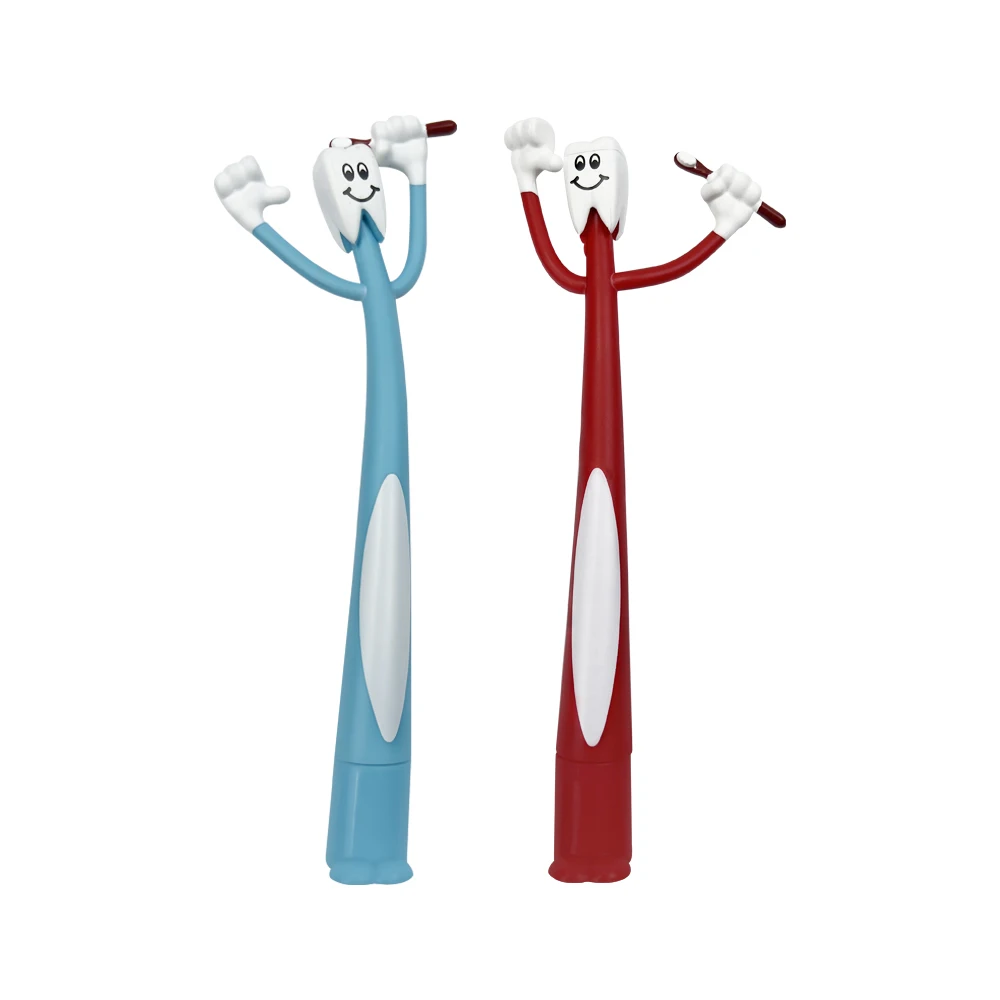 크리 에이 티브 볼펜 치과 치아 모양 롤러 볼 볼펜 학교 쓰기 펜 편지지 치과 진료소 선물