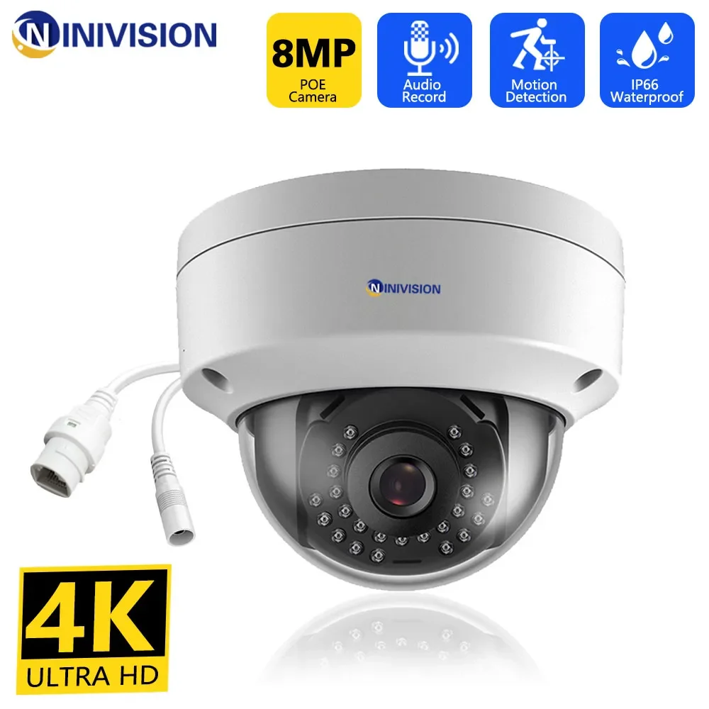 4K POE 8MP IP Camera Outdoor Waterproof External CCTV Security-Protection Explosion-Proof Dome Network Surveillance IP Camera