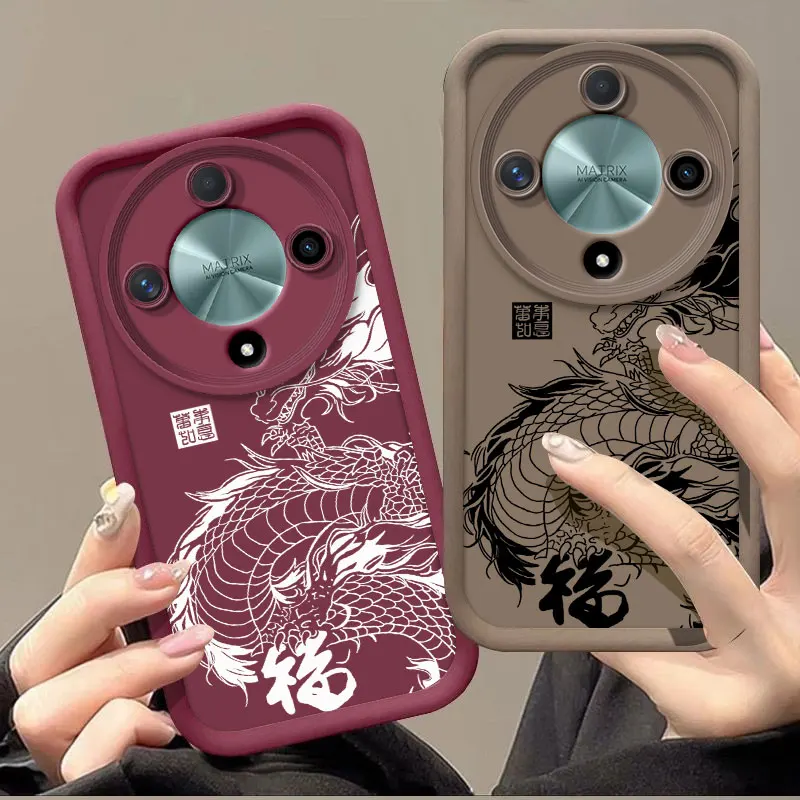 Fashion Dragon Totem Soft Silicone Shockproof Protective Case