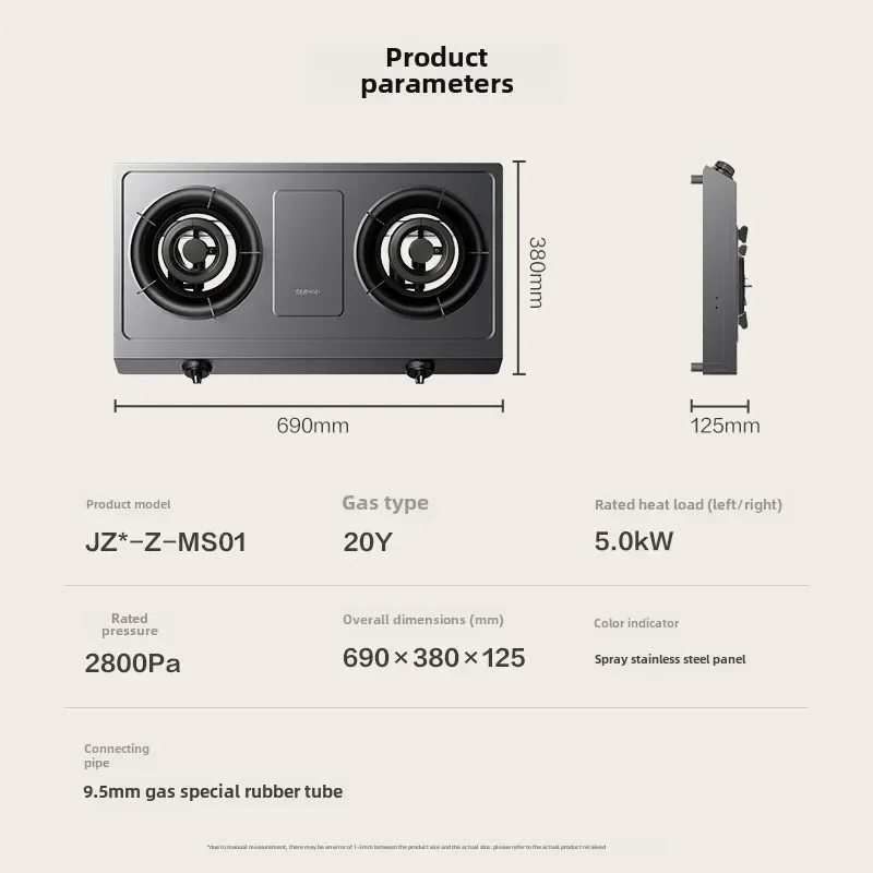 Gas Stove 4 Burners Gas Stove Desktop Double Stove Fire Liquefied Small Household Appliances 5