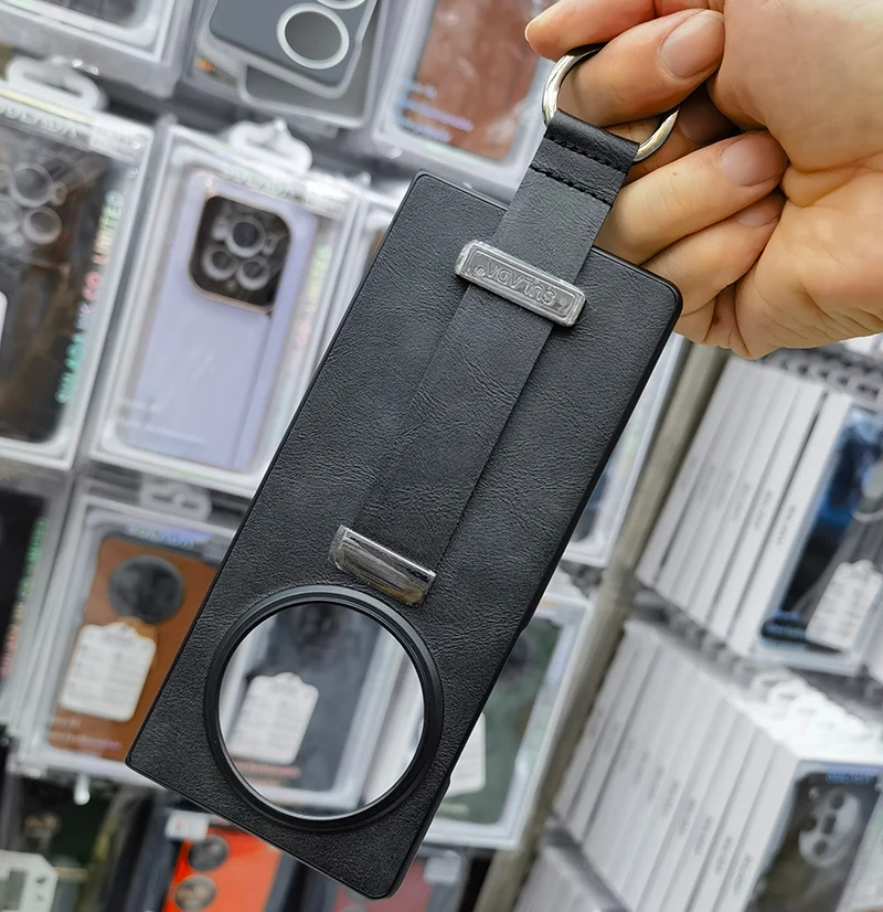 Finger Hand Grip Band Belt Strap Case For Samsung Galaxy Z Fold6 Fold5 Fold4 Fold 6 5 4 Business PU Leather Protector Shell | Gaffar India