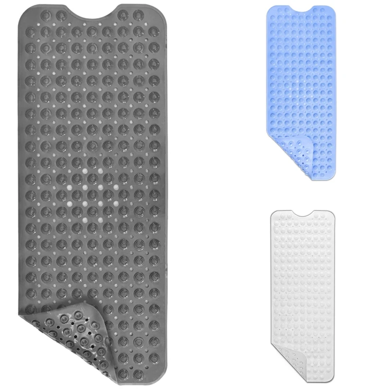 

Коврик для ванны, нескользящий напольный коврик для душа 39X15 дюймов для ванной, сверхдлинный моющийся Мягкий Коврик для ванны со сливом