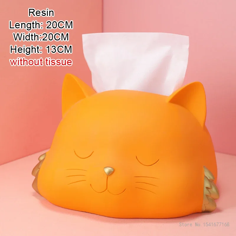 Resin Ceramic Tissue Box Nordic Light Luxury Creative Decor Living Room Bathroom Accessories Supplies Dining Table Paper Box 1Pc