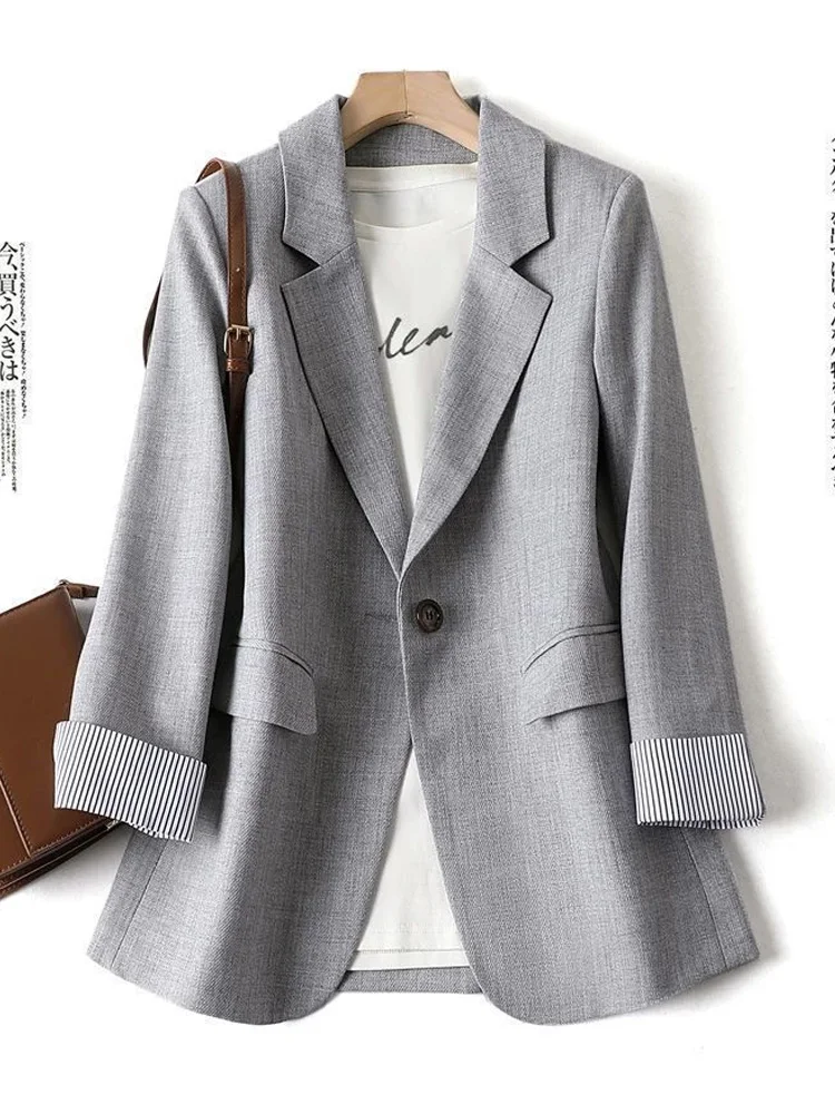 

Ladies Long Sleeve Spring Casual Blazer 2023 New Fashion Business Plaid Suits Women Work Office Blazer Women Jackets Coats S-6XL