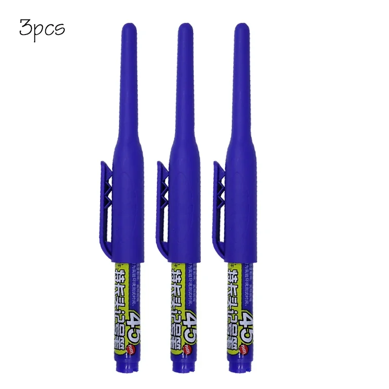 Waterproof Long Nib Deep Hole Marker Pen for Woodworking - Black/Blue/Red Ink