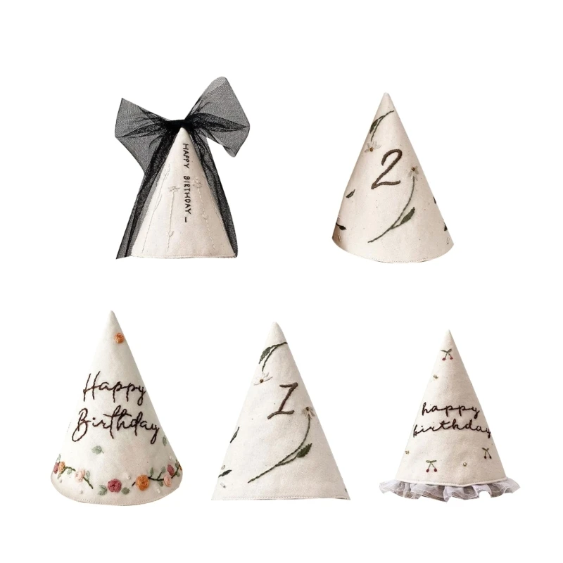 

Adorable First Birthday Hat for Baby Boys and Girls Soft and Cotton Fabric Shower Party Caps Fashionable Infant Headwear