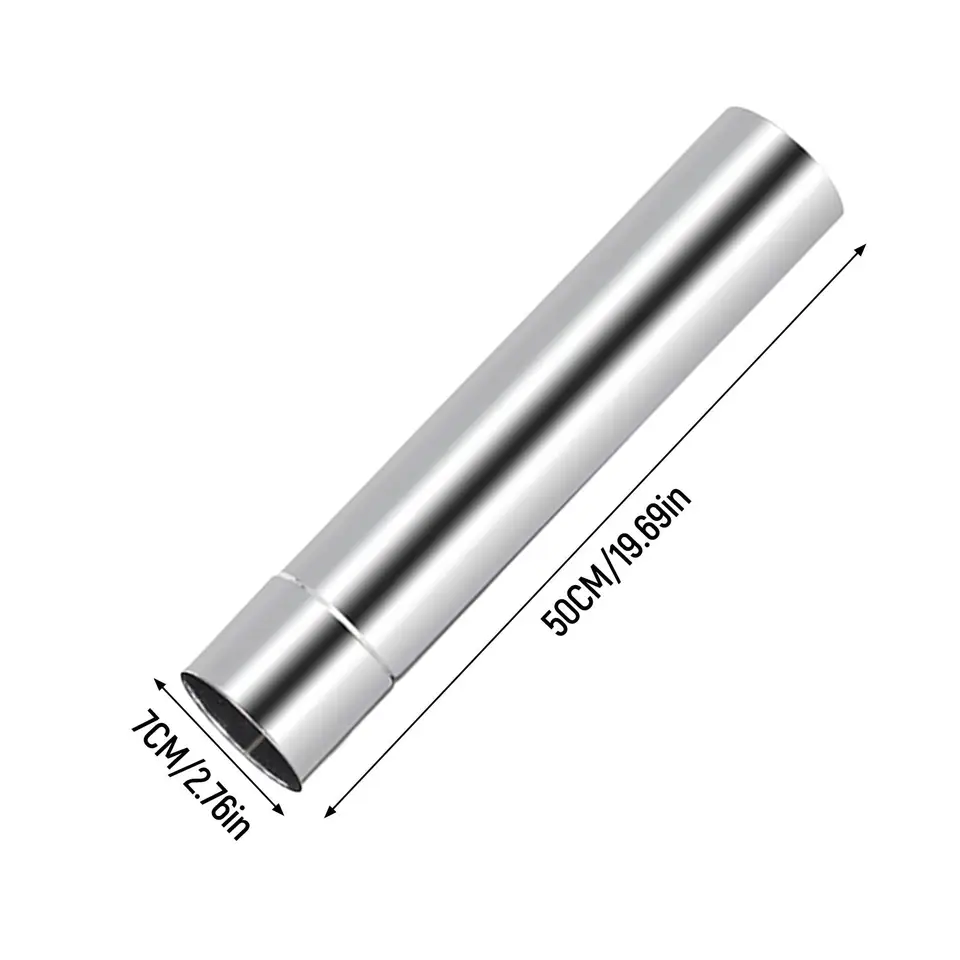 Tuyau d'échappement en acier inoxydable, tuyau de cheminée 90° 6 cm
